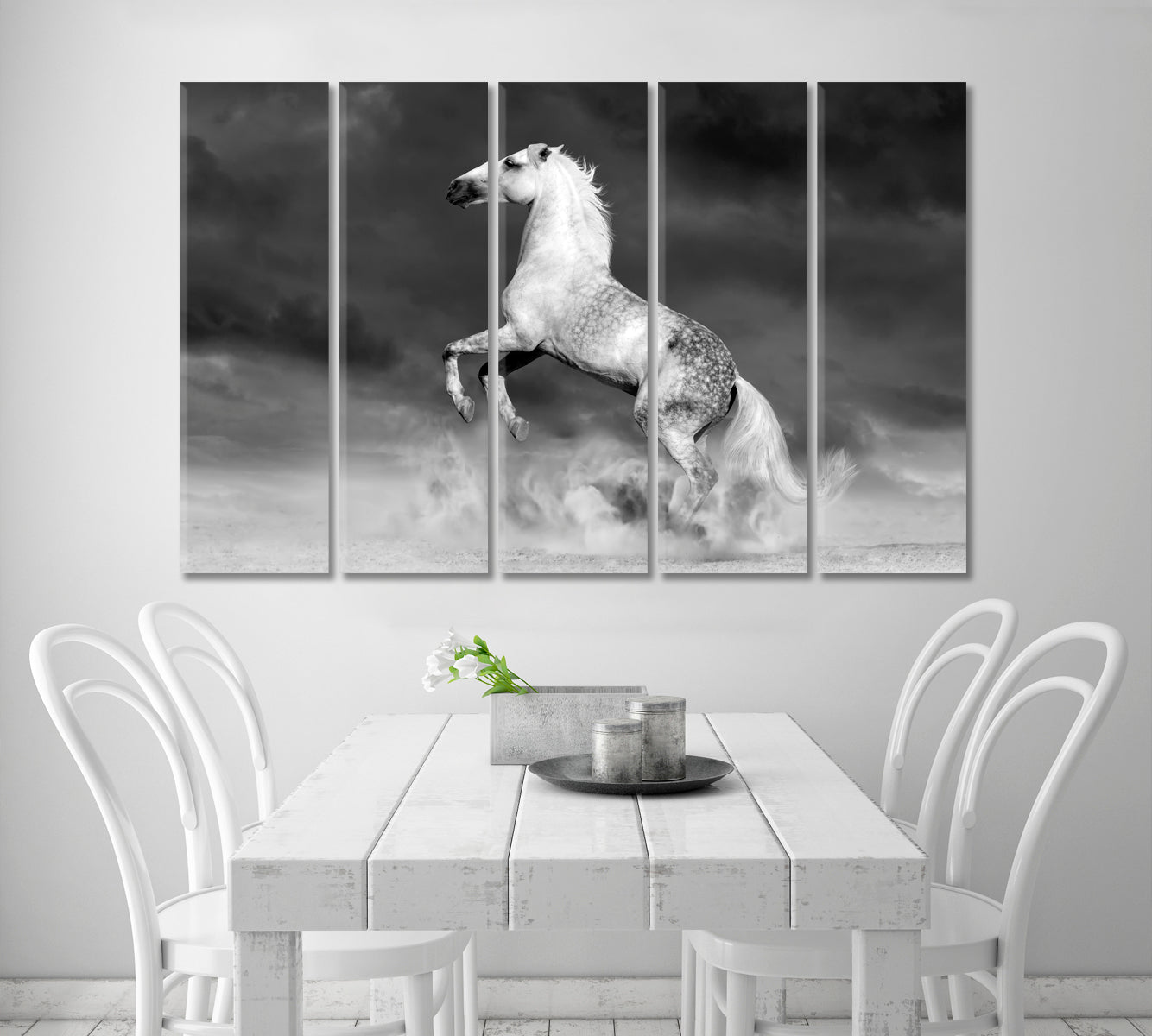 Fabulous White Horse Canvas Print-Canvas Print-CetArt-1 Panel-24x16 inches-CetArt
