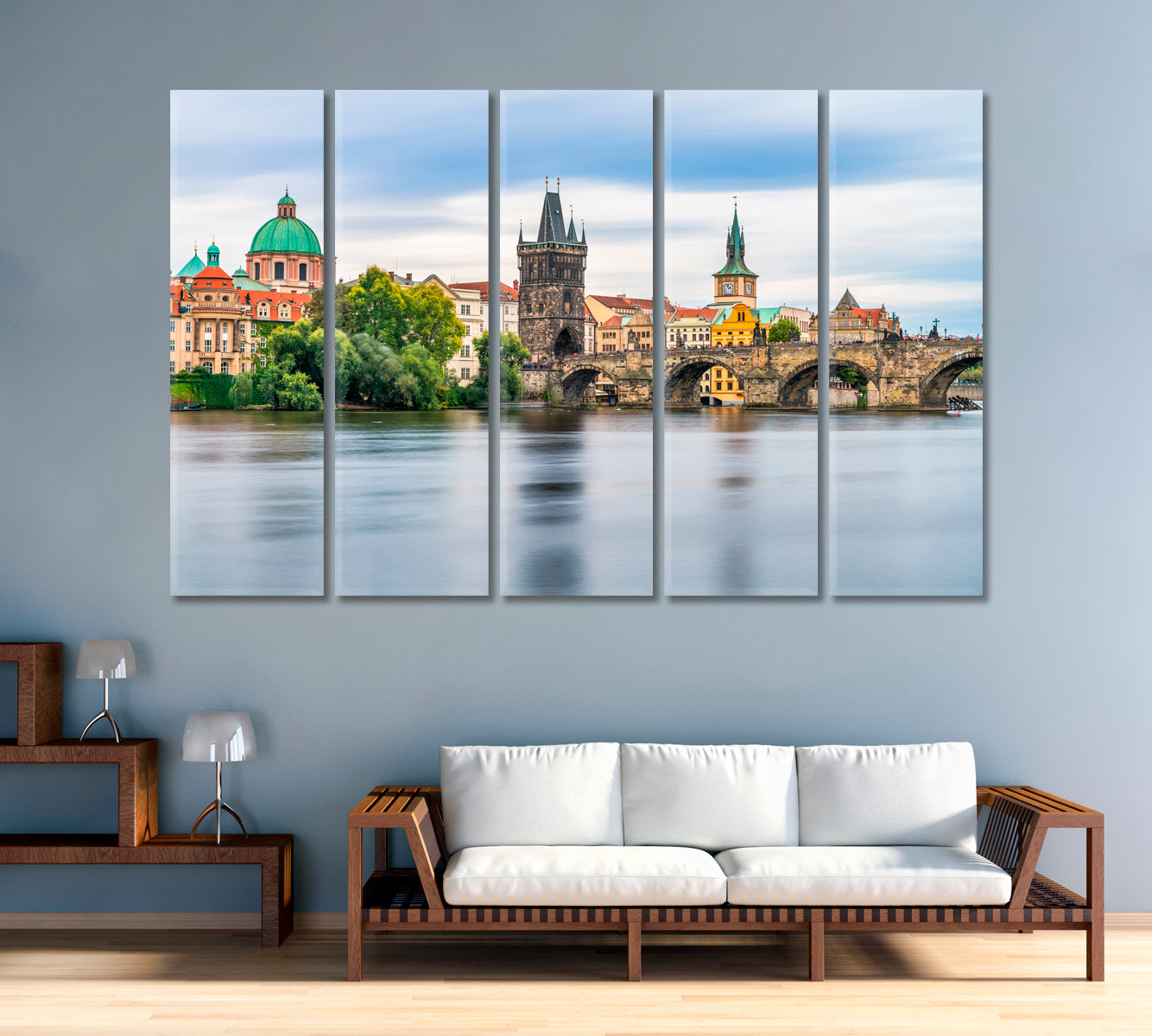 Charles Bridge Prague Czech Republic Canvas Print-Canvas Print-CetArt-1 Panel-24x16 inches-CetArt