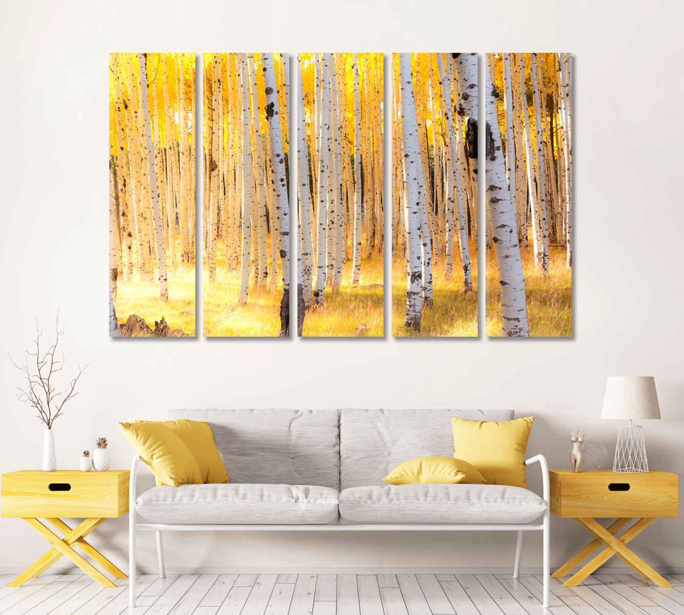 Aspen Trees in Autumn Flagstaff Arizona Canvas Print-Canvas Print-CetArt-1 Panel-24x16 inches-CetArt