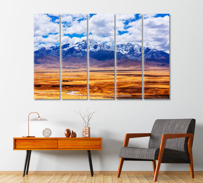 Cordillera Huayhuash Beautiful Mountains Landscapes Peru Canvas Print-Canvas Print-CetArt-1 Panel-24x16 inches-CetArt