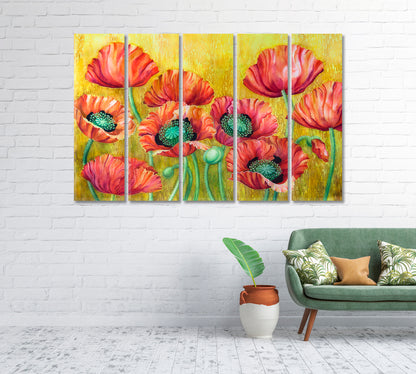 Poppy Canvas Print-Canvas Print-CetArt-1 Panel-24x16 inches-CetArt