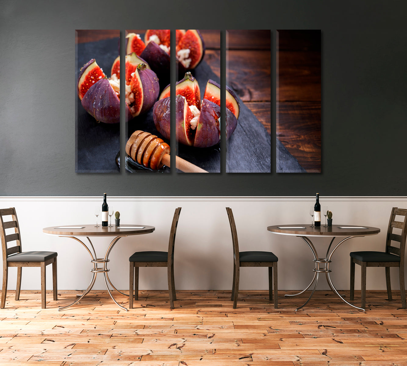 Figs with Cheese and Honey Canvas Print-Canvas Print-CetArt-1 Panel-24x16 inches-CetArt
