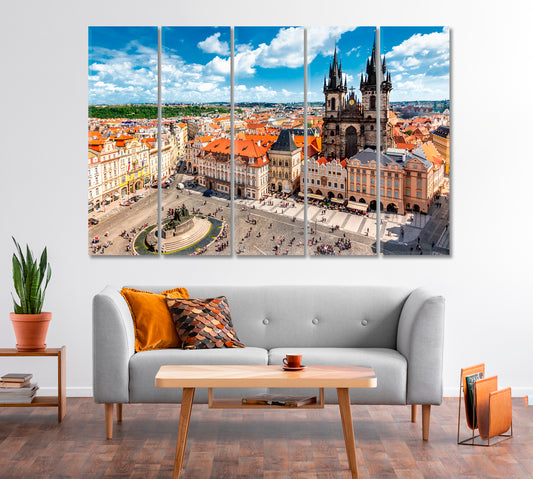 Old Town Square in Prague Canvas Print-Canvas Print-CetArt-1 Panel-24x16 inches-CetArt