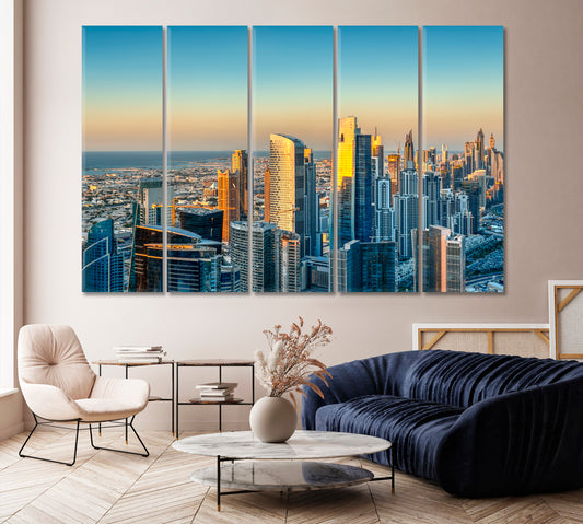 Business Bay Towers in Dubai Canvas Print-Canvas Print-CetArt-1 Panel-24x16 inches-CetArt