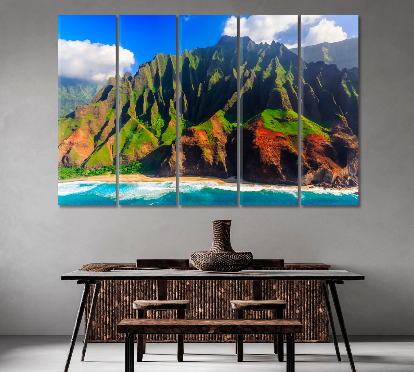 Spectacular Na Pali Coast Hawaii Canvas Print-Canvas Print-CetArt-1 Panel-24x16 inches-CetArt