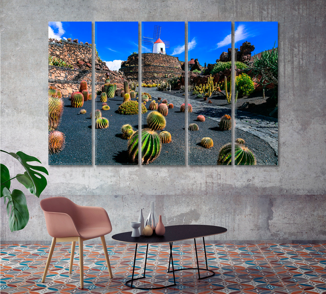 Lanzarote Island Botanical Cactus Garden Canary Islands Canvas Print-Canvas Print-CetArt-1 Panel-24x16 inches-CetArt