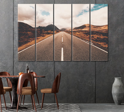 Road in Glencoe Scotland Canvas Print-Canvas Print-CetArt-1 Panel-24x16 inches-CetArt