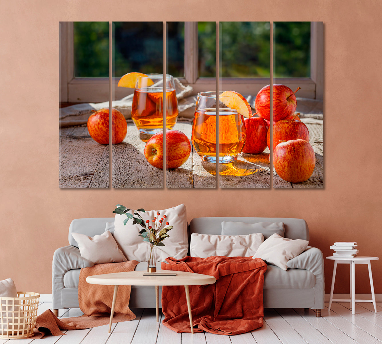 Delicious Fresh Apple Juice Canvas Print-Canvas Print-CetArt-1 Panel-24x16 inches-CetArt
