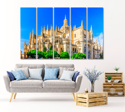 Cathedral de Santa Maria de Segovia Spain Canvas Print-Canvas Print-CetArt-1 Panel-24x16 inches-CetArt