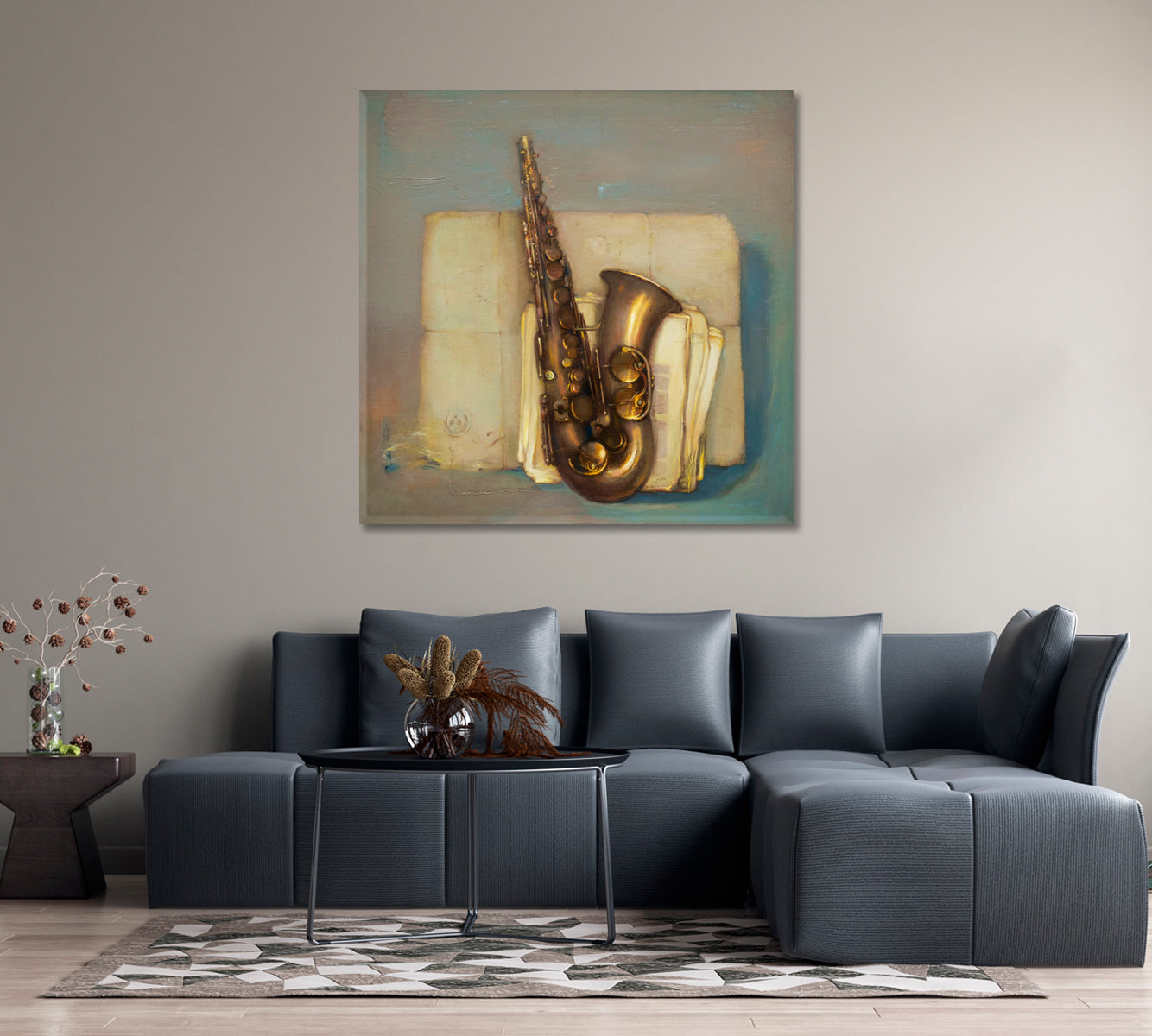Saxophone Canvas Print-Canvas Print-CetArt-1 panel-12x12 inches-CetArt