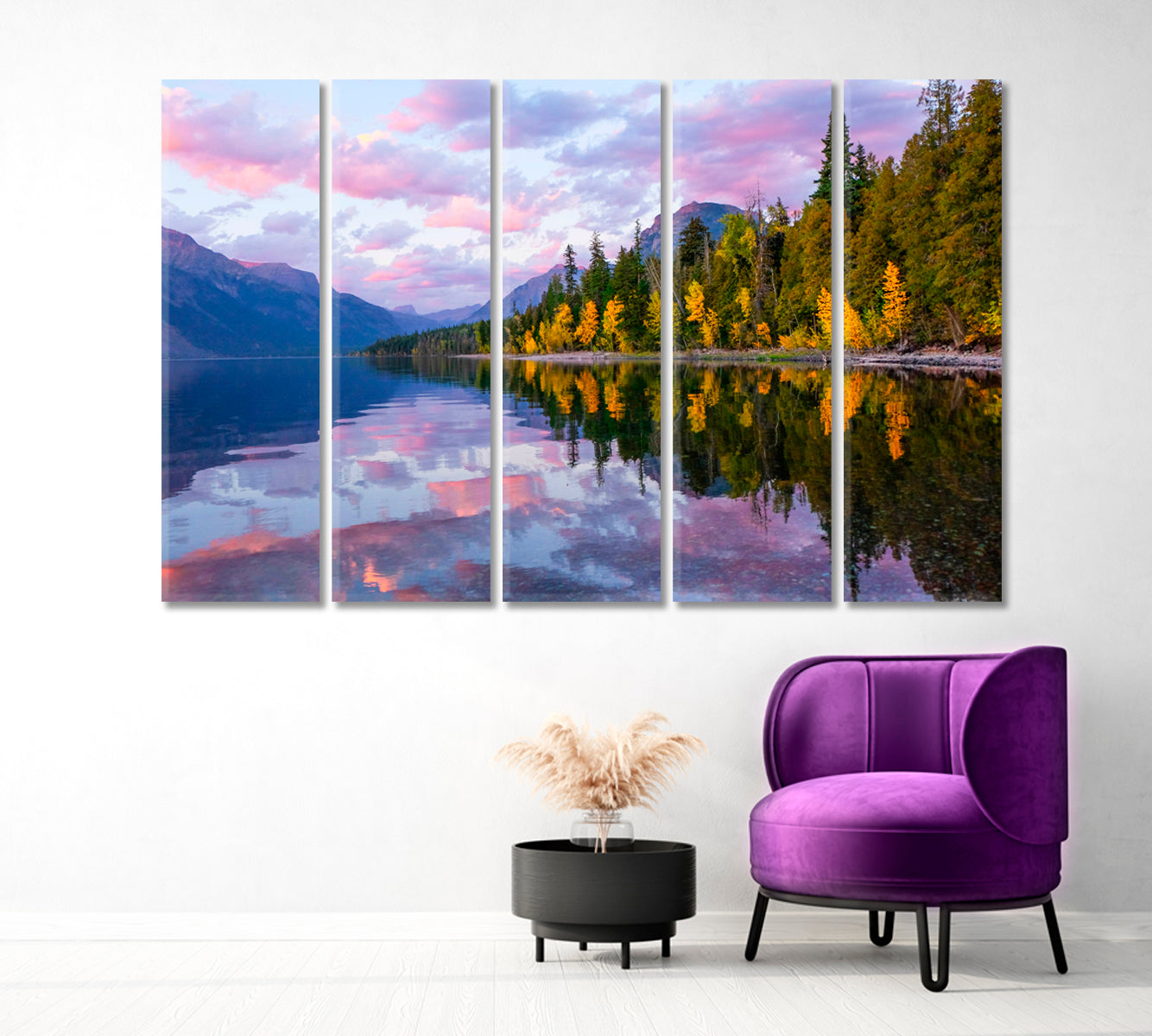 Lake McDonald at Sunset Glacier National Park Canvas Print-Canvas Print-CetArt-1 Panel-24x16 inches-CetArt