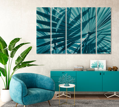 Abstract Tropical Leaves Canvas Print-Canvas Print-CetArt-1 Panel-24x16 inches-CetArt