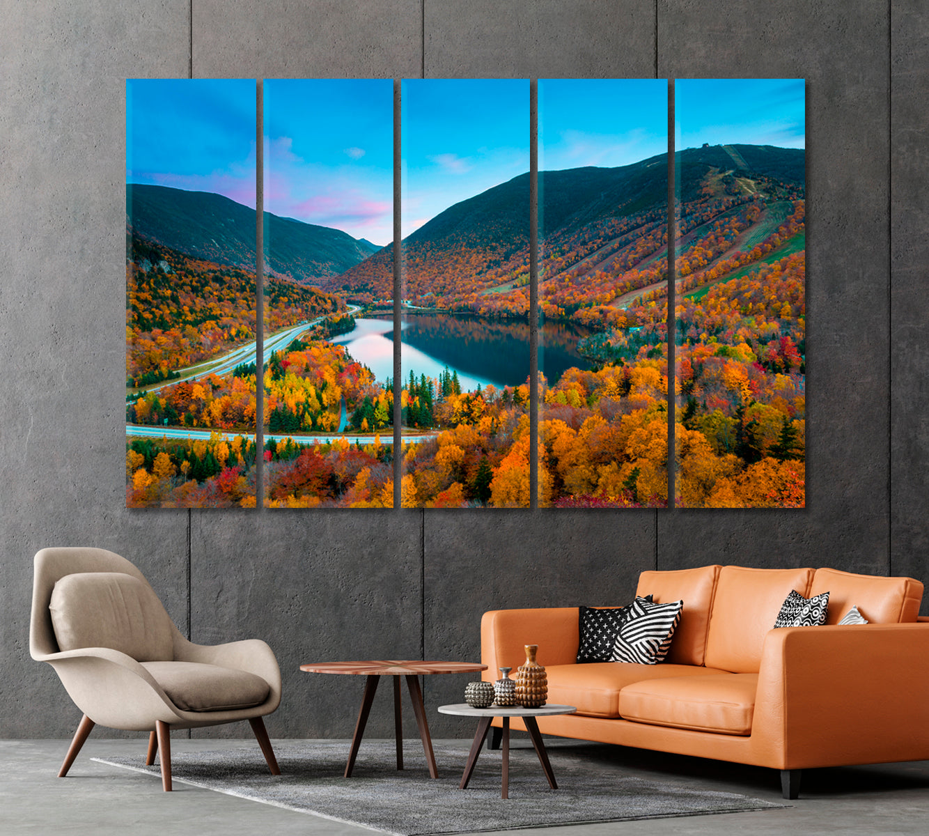 New Hampshire Fall Foliage USA Canvas Print-Canvas Print-CetArt-1 Panel-24x16 inches-CetArt