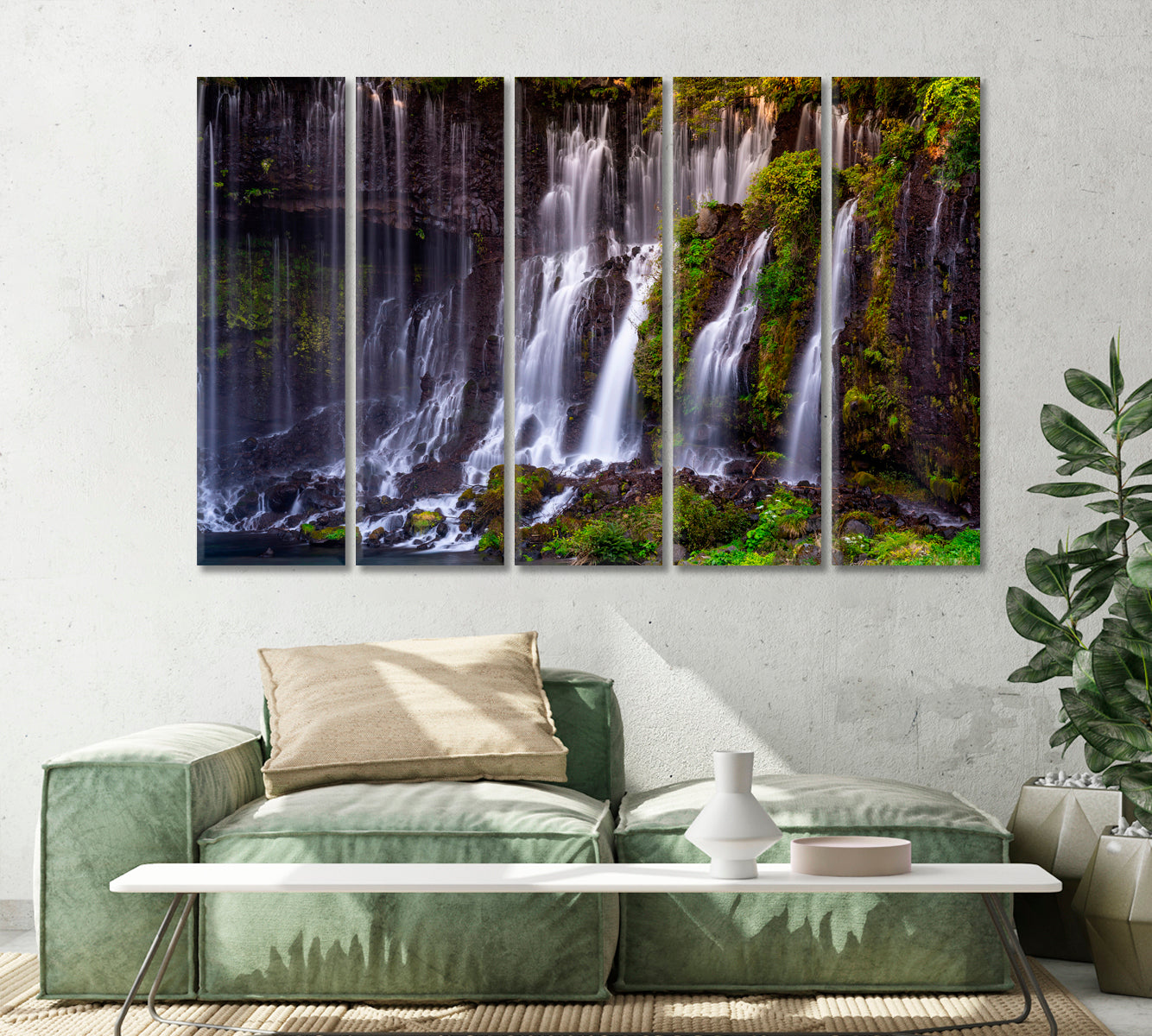 Shira-Ito Waterfall Japan Canvas Print-Canvas Print-CetArt-1 Panel-24x16 inches-CetArt