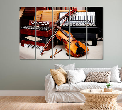 Ethnic Music Instruments Canvas Print-Canvas Print-CetArt-1 Panel-24x16 inches-CetArt
