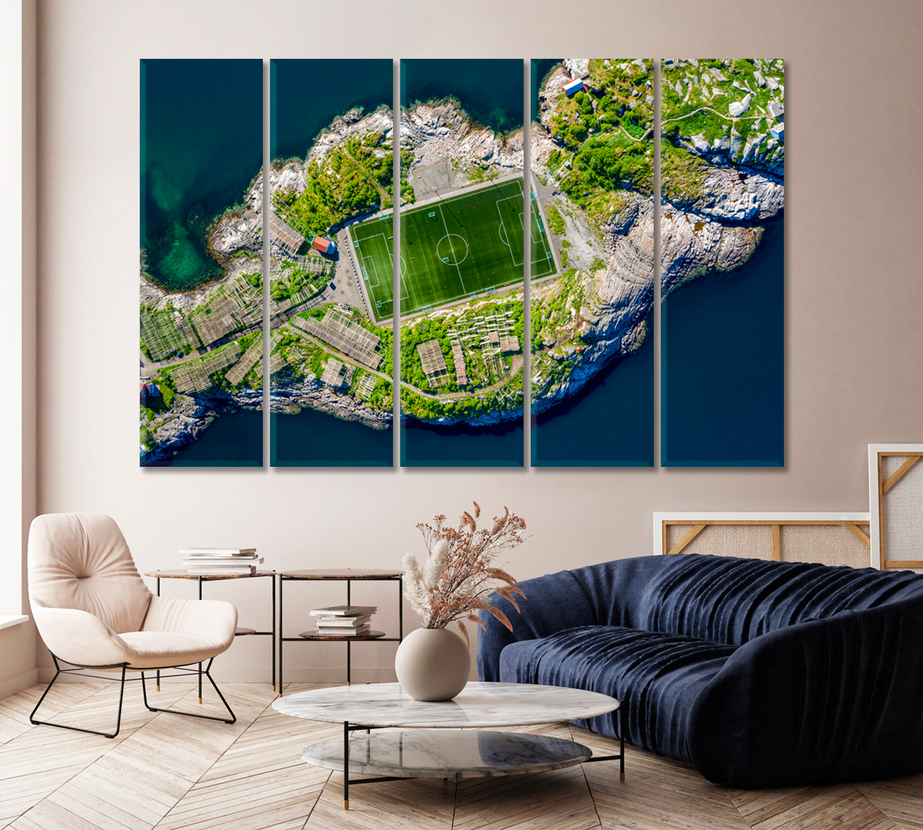 Henningsvaer Football Stadium Canvas Print-Canvas Print-CetArt-1 Panel-24x16 inches-CetArt