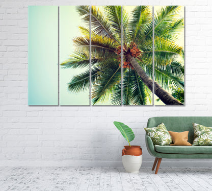 Coconut Palm Canvas Print-Canvas Print-CetArt-1 Panel-24x16 inches-CetArt