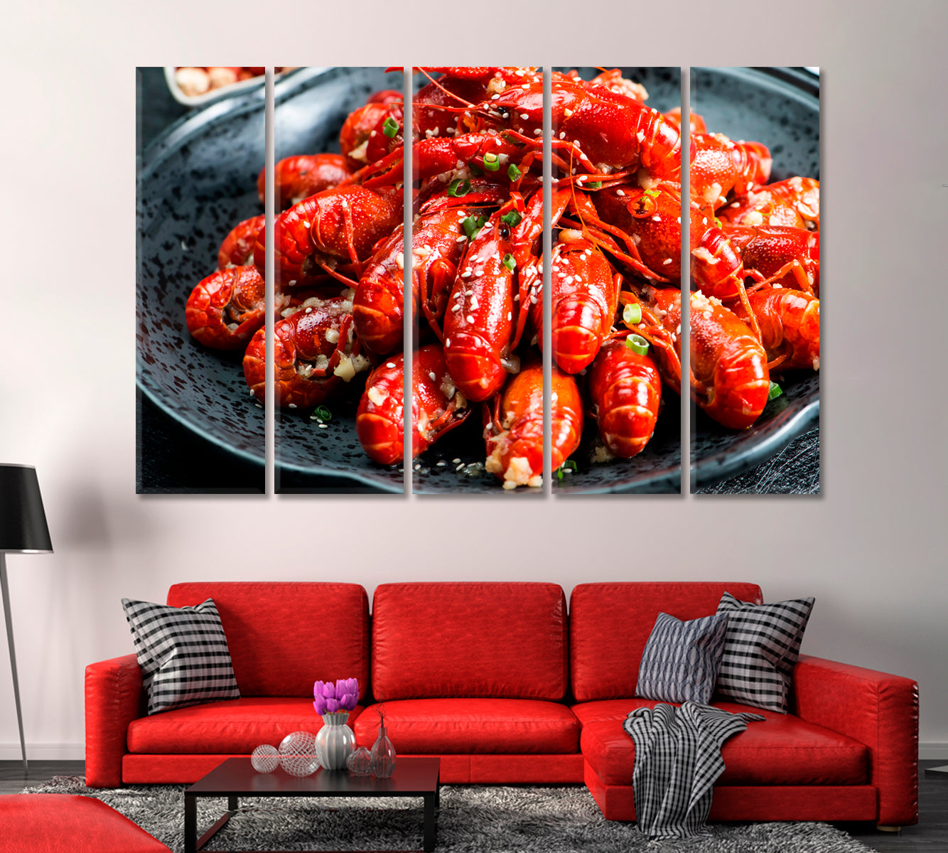 Asian Spicy Crayfish Canvas Print-Canvas Print-CetArt-1 Panel-24x16 inches-CetArt