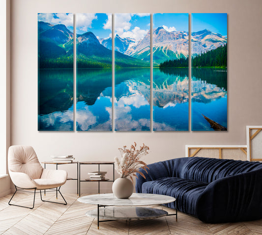 Snow Capped Mountains Banff National Park Canada Canvas Print-Canvas Print-CetArt-1 Panel-24x16 inches-CetArt