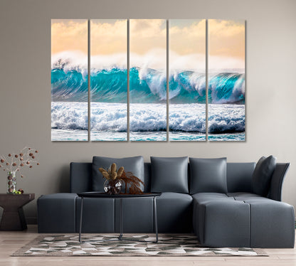Raging Ocean Waves Hawaii Canvas Print-Canvas Print-CetArt-1 Panel-24x16 inches-CetArt