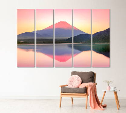 Mount Fuji in Sunset Japan Canvas Print-Canvas Print-CetArt-1 Panel-24x16 inches-CetArt