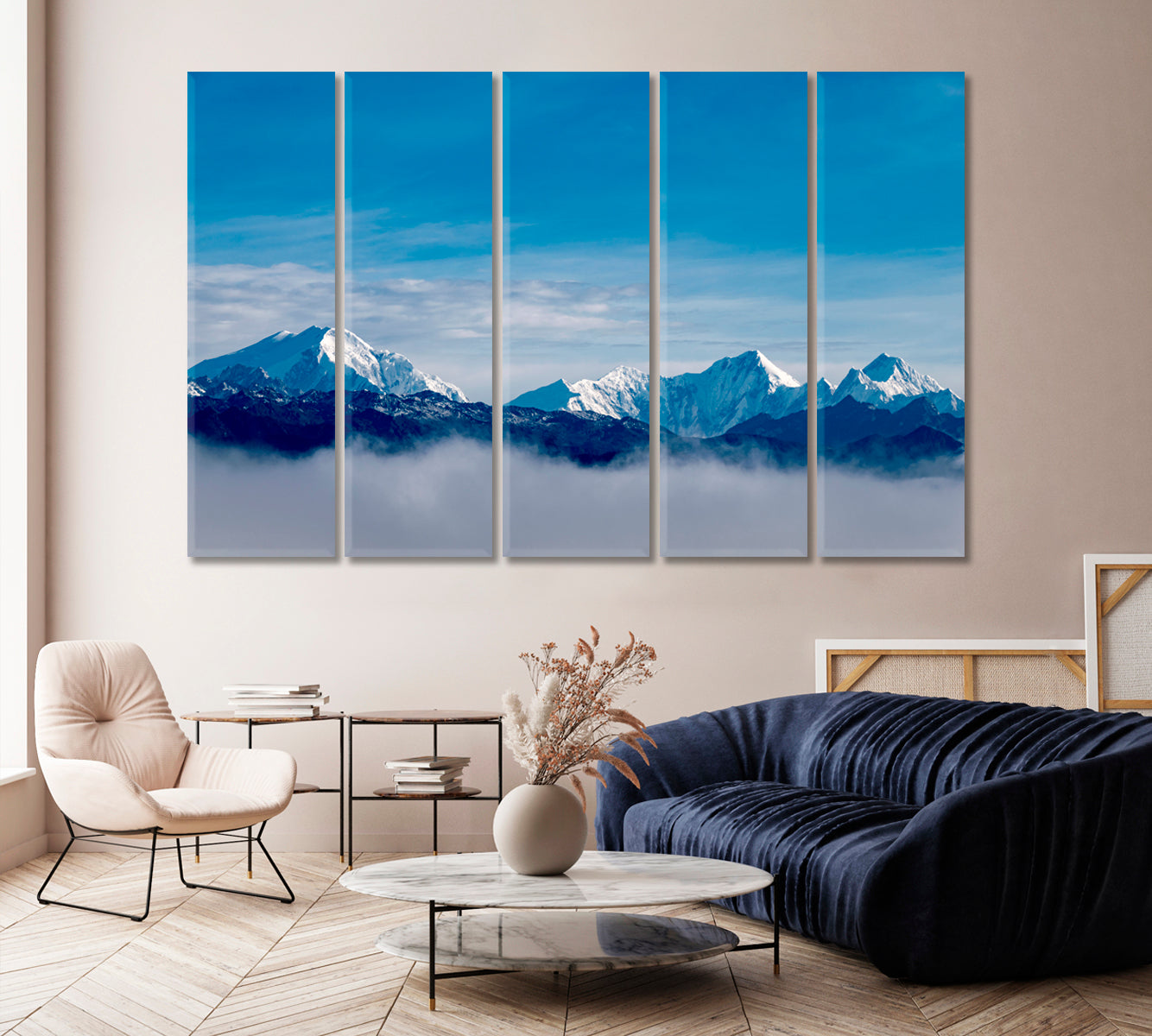 Himalayas Mountains Landscape Canvas Print-Canvas Print-CetArt-1 Panel-24x16 inches-CetArt