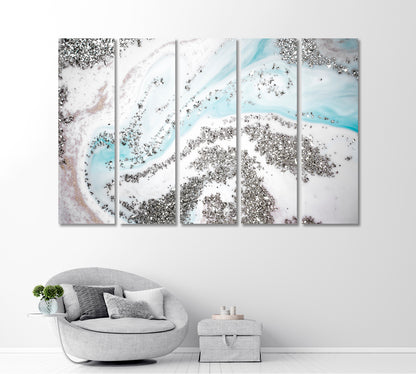 Abstract Liquid Marble in Pastel Colors Canvas Print-Canvas Print-CetArt-1 Panel-24x16 inches-CetArt