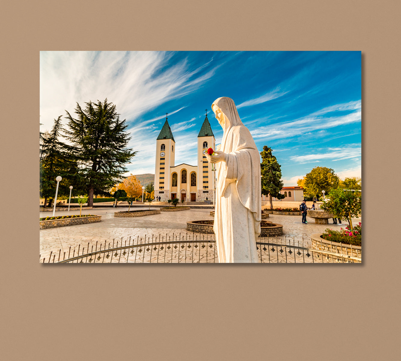 Blessed Virgin Mary Statue Canvas Print-Canvas Print-CetArt-1 Panel-24x16 inches-CetArt