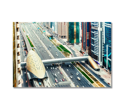 Highway in Downtown Dubai UAE Canvas Print-Canvas Print-CetArt-1 Panel-24x16 inches-CetArt