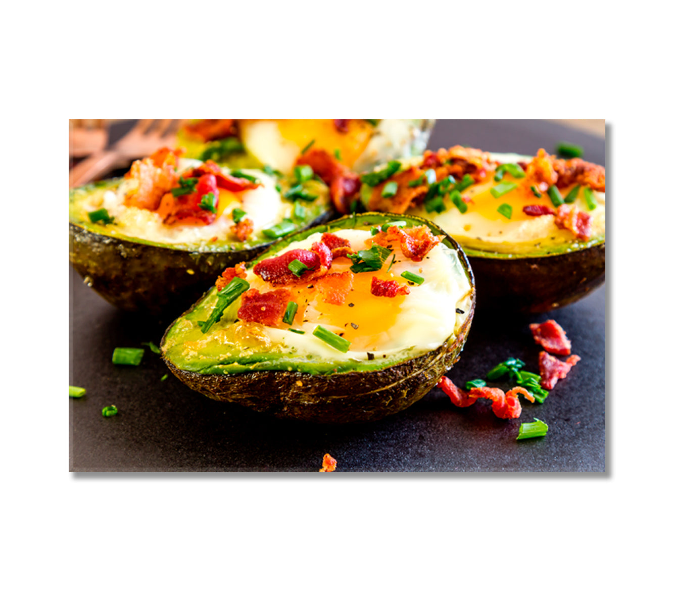 Baked Avocado with Eggs Canvas Print-Canvas Print-CetArt-1 Panel-24x16 inches-CetArt