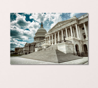 Capitol Building in Washington USA Canvas Print-Canvas Print-CetArt-1 Panel-24x16 inches-CetArt