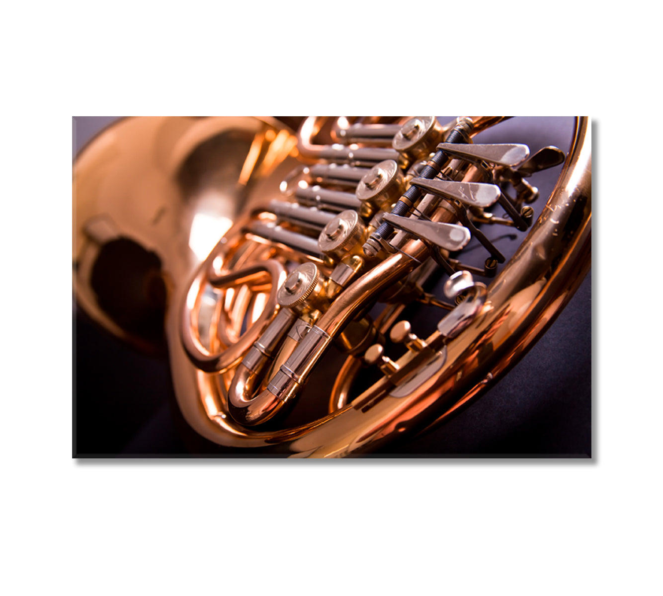 French Horn Canvas Print-Canvas Print-CetArt-1 Panel-24x16 inches-CetArt