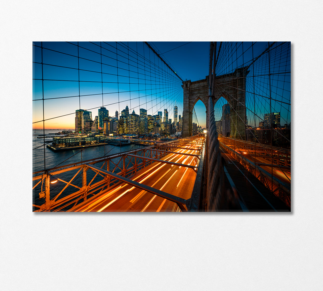 Brooklyn Bridge New York USA Canvas Print-Canvas Print-CetArt-1 Panel-24x16 inches-CetArt