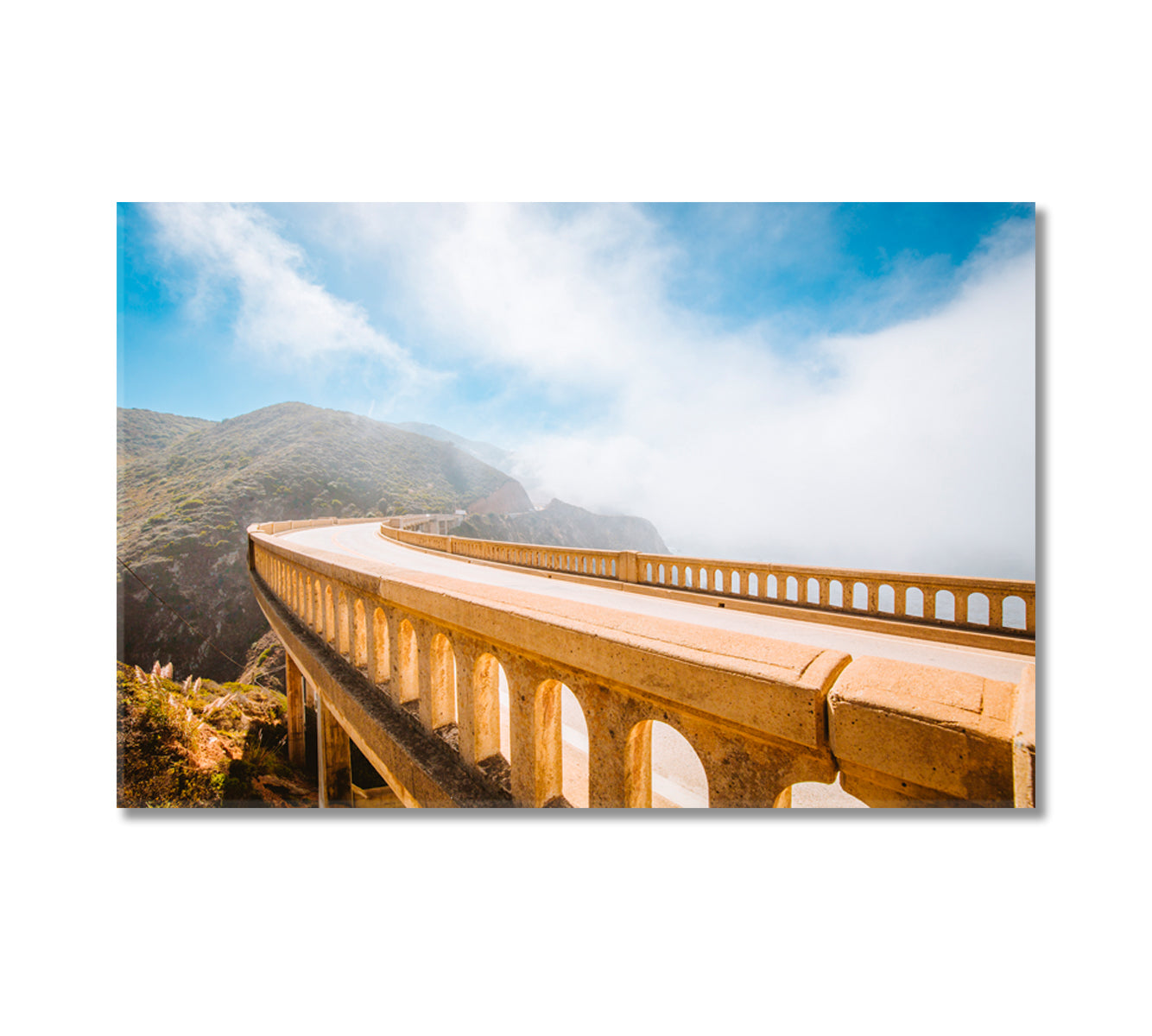 Historic Bixby Creek Bridge California USA Canvas Print-Canvas Print-CetArt-1 Panel-24x16 inches-CetArt