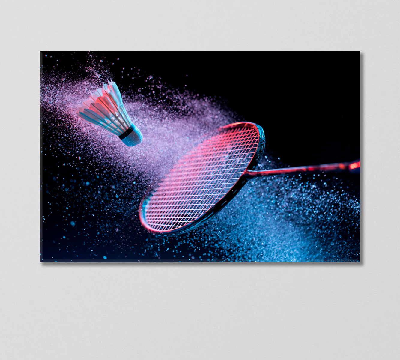 Badminton Racket in Motion Canvas Print-Canvas Print-CetArt-1 Panel-24x16 inches-CetArt