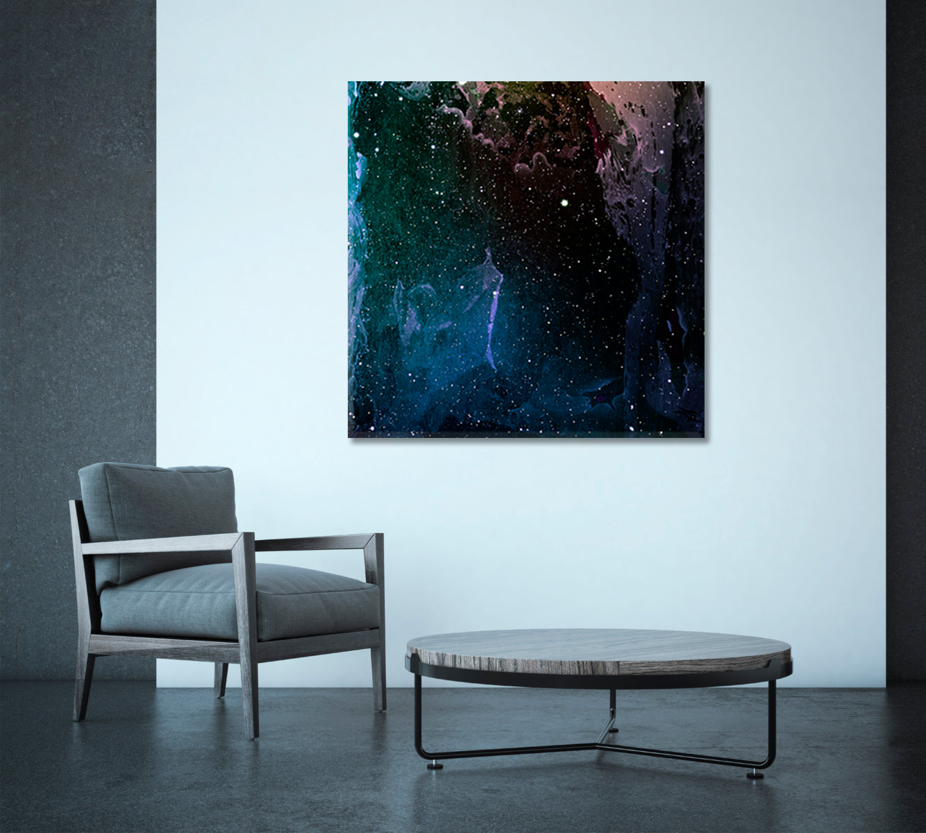 Beautiful Abstract Fantastic Stars in Space Canvas Print-Canvas Print-CetArt-1 panel-12x12 inches-CetArt