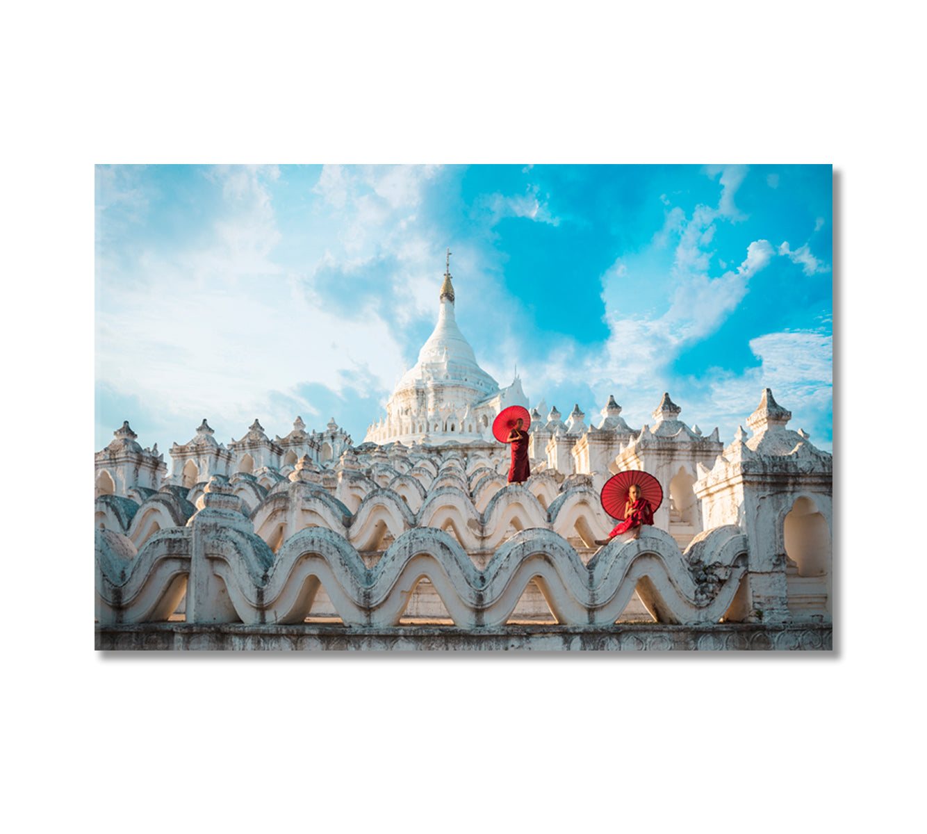 Hsinbyume Pagoda Myanmar Canvas Print-Canvas Print-CetArt-1 Panel-24x16 inches-CetArt