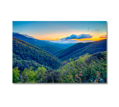 Blue Ridge Parkway Appalachian Mountains Canvas Print-Canvas Print-CetArt-1 Panel-24x16 inches-CetArt