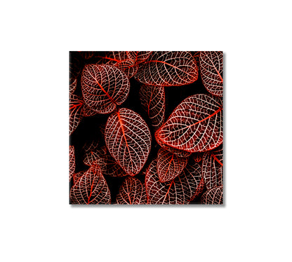 Tropical Red Leaves Canvas Print-Canvas Print-CetArt-1 panel-12x12 inches-CetArt