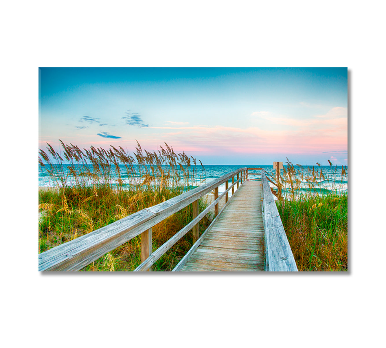 Sea Landscape Kure Beach North Carolina Canvas Print-Canvas Print-CetArt-1 Panel-24x16 inches-CetArt