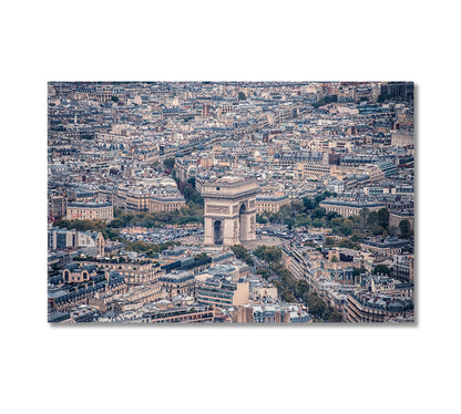 Arc de Triomphe in Paris Canvas Print-Canvas Print-CetArt-1 Panel-24x16 inches-CetArt
