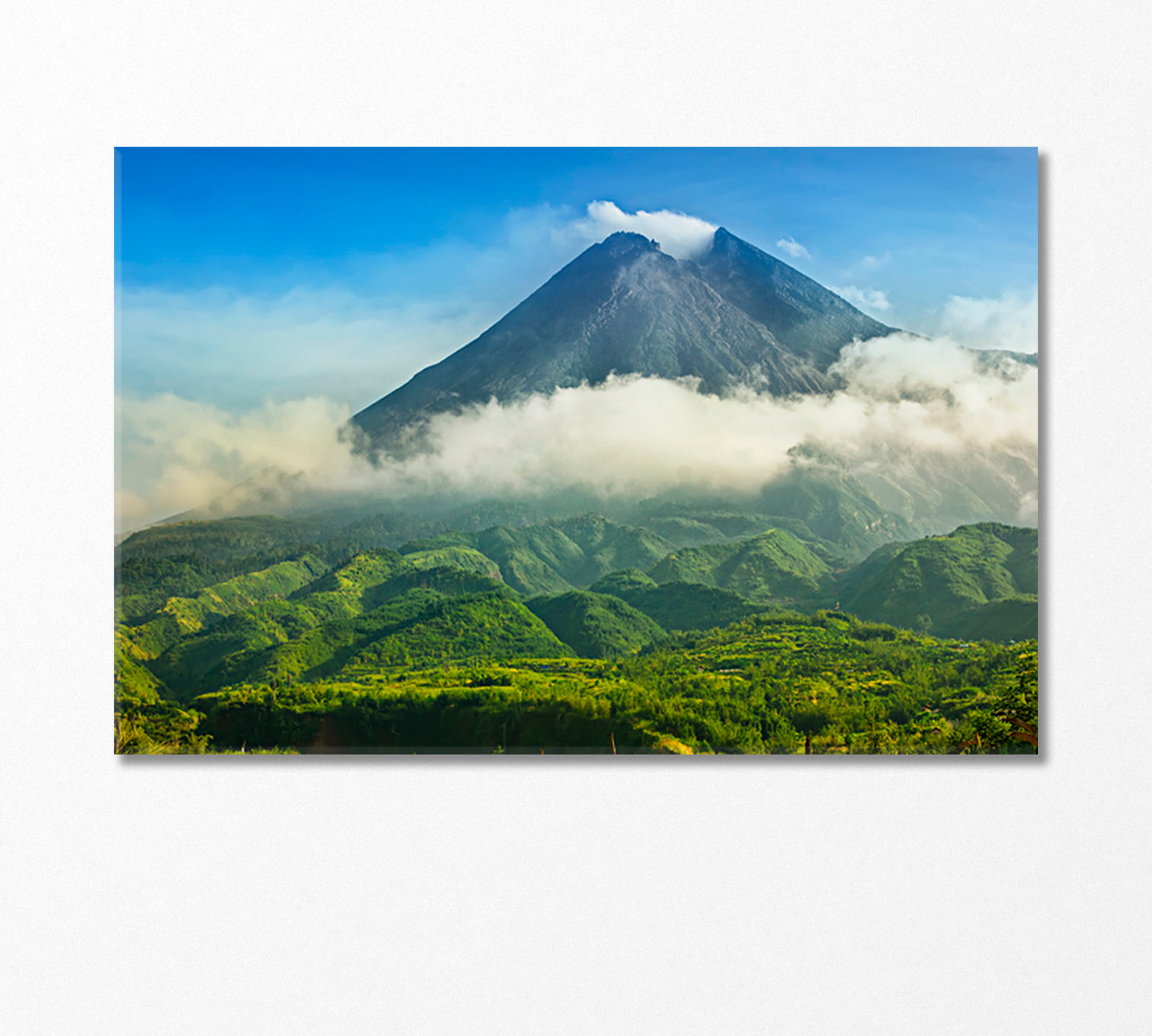 Active Volcano Merapi in Indonesia Canvas Print-Canvas Print-CetArt-1 Panel-24x16 inches-CetArt