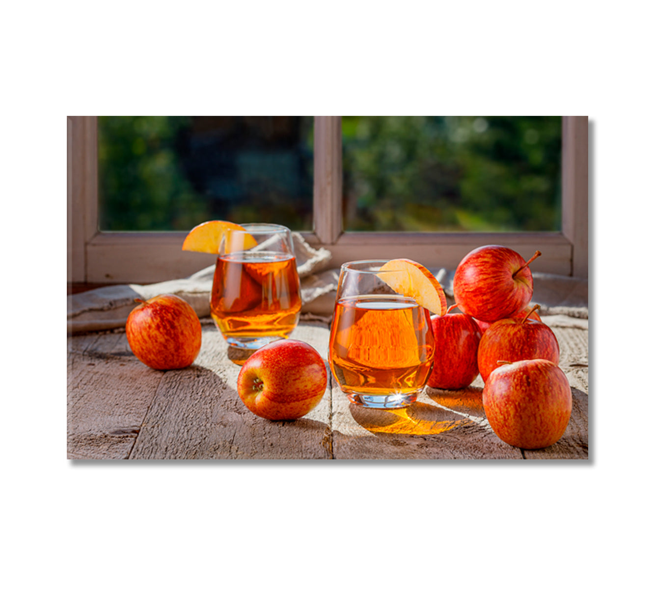 Delicious Fresh Apple Juice Canvas Print-Canvas Print-CetArt-1 Panel-24x16 inches-CetArt