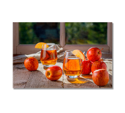 Delicious Fresh Apple Juice Canvas Print-Canvas Print-CetArt-1 Panel-24x16 inches-CetArt