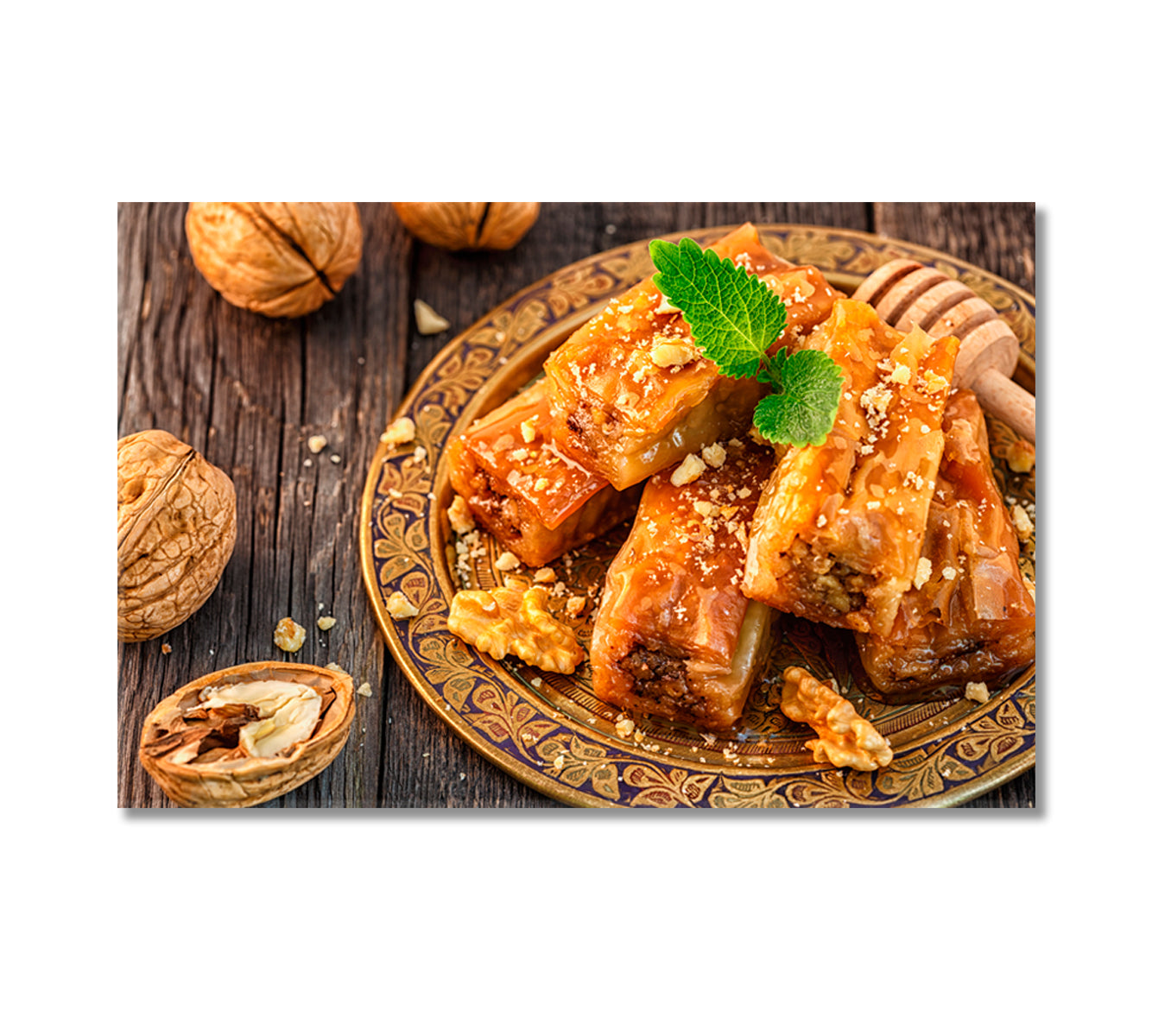 Turkish Baklava Canvas Print-Canvas Print-CetArt-1 Panel-24x16 inches-CetArt