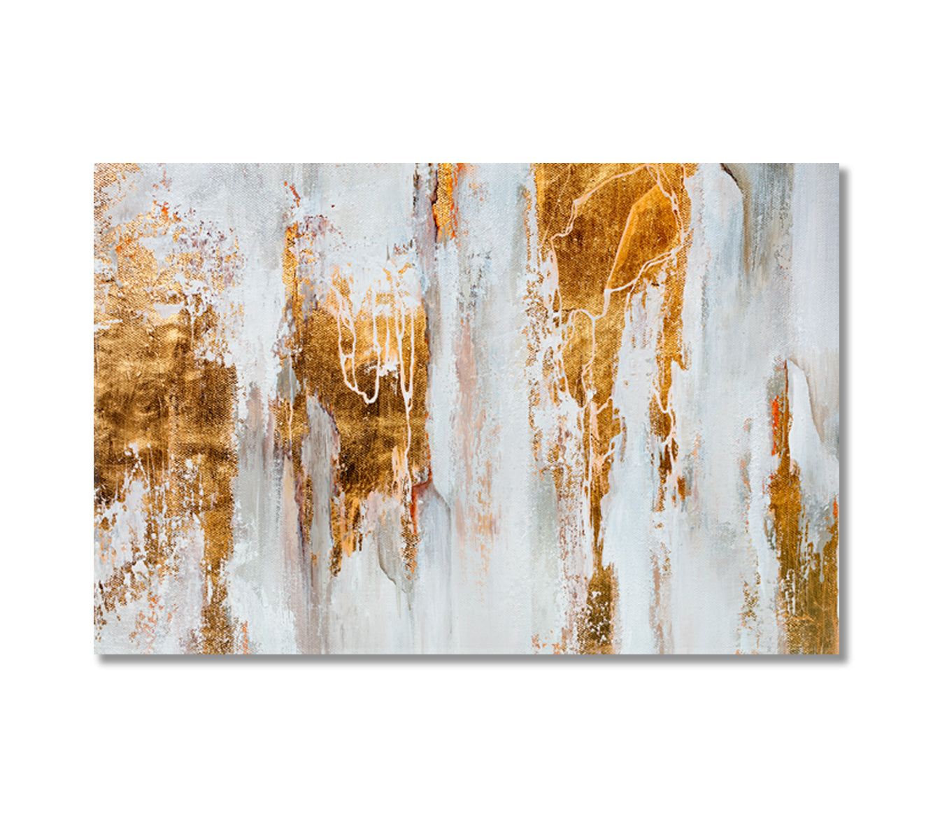 Luxury Abstract Flowing Paint Oriental Style Canvas Print-Canvas Print-CetArt-1 Panel-24x16 inches-CetArt