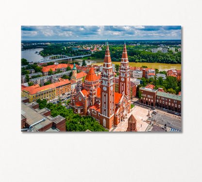 Votive Church in Szeged Hungary Canvas Print-Canvas Print-CetArt-1 Panel-24x16 inches-CetArt