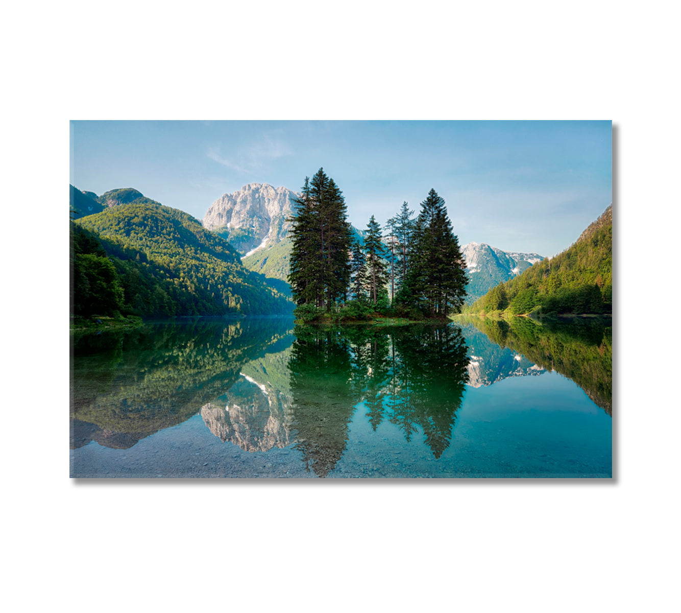 Predil Lake in Julian Alps Italy Canvas Print-Canvas Print-CetArt-1 Panel-24x16 inches-CetArt