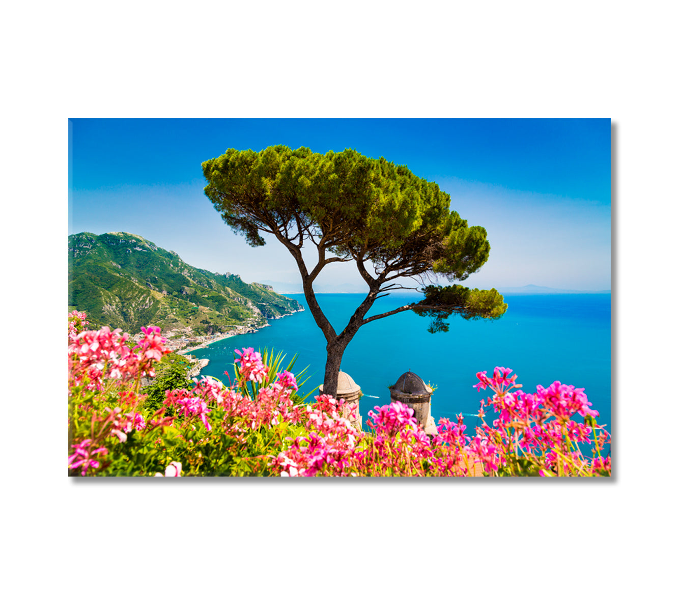 Amalfi Coast with the Gulf of Salerno Campania Italy Canvas Print-Canvas Print-CetArt-1 Panel-24x16 inches-CetArt