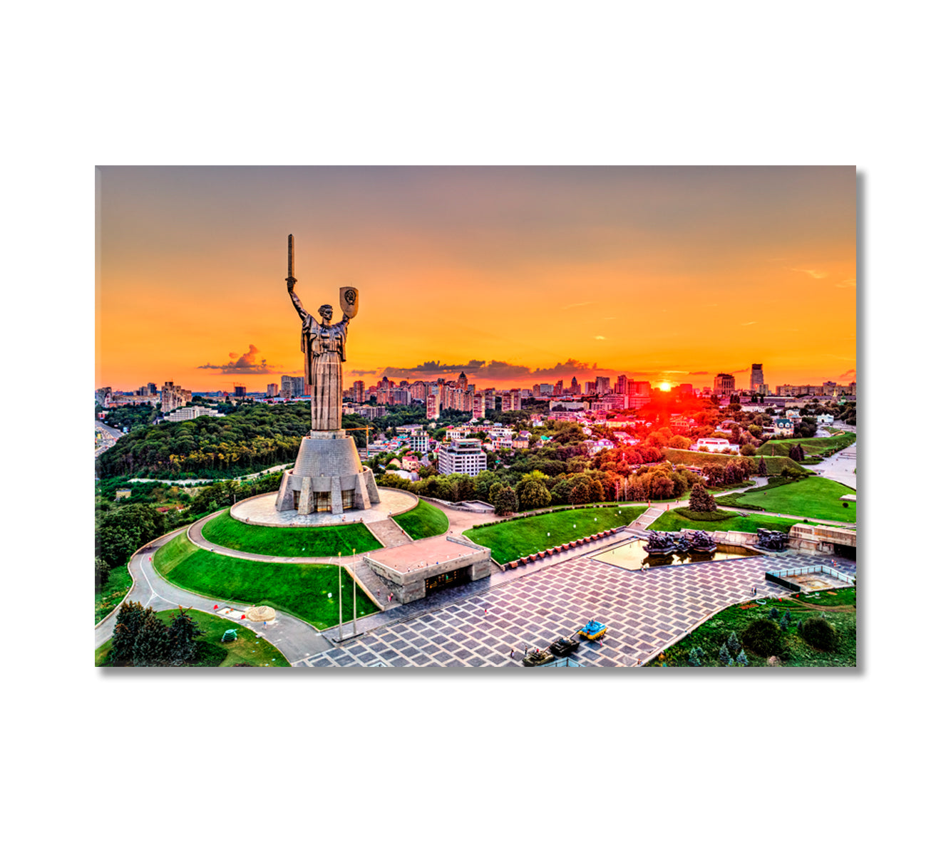 Motherland Monument and Second World War Museum Kiev Ukraine Canvas Print-Canvas Print-CetArt-1 Panel-24x16 inches-CetArt